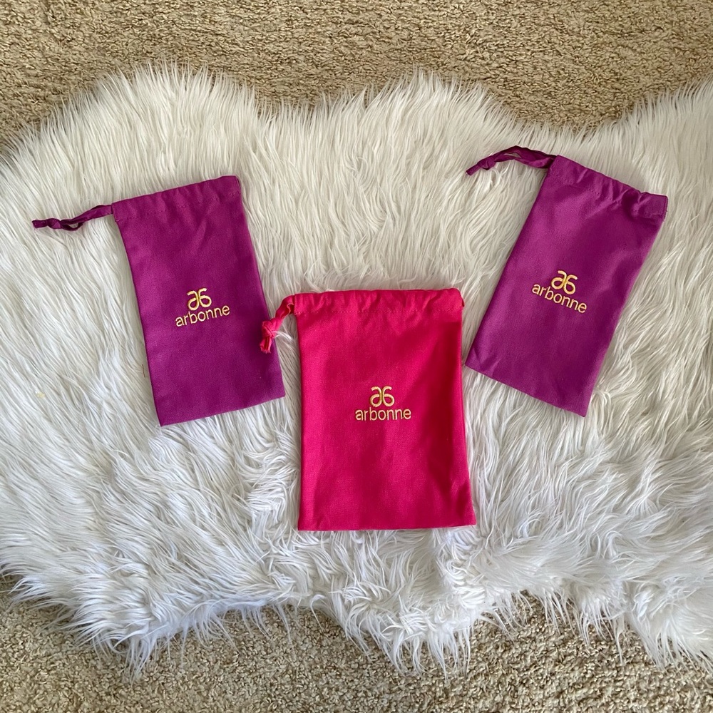 {Arbonne} Drawstring Gift Bag Set of 3
